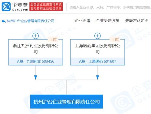 強強聯(lián)手 上海醫(yī)藥與九洲藥業(yè)共同成立企業(yè)管理公司，深化戰(zhàn)略合作布局